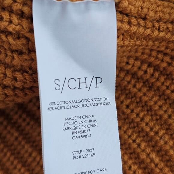 Cabi golden brown boat neck rib knit pullover sweater Small - Picture 8 of 9